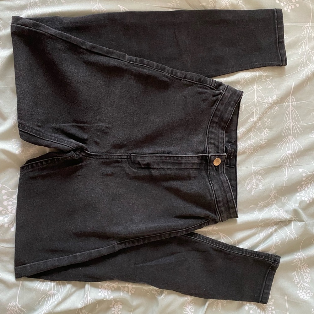 Black cotton on Denim Jeans